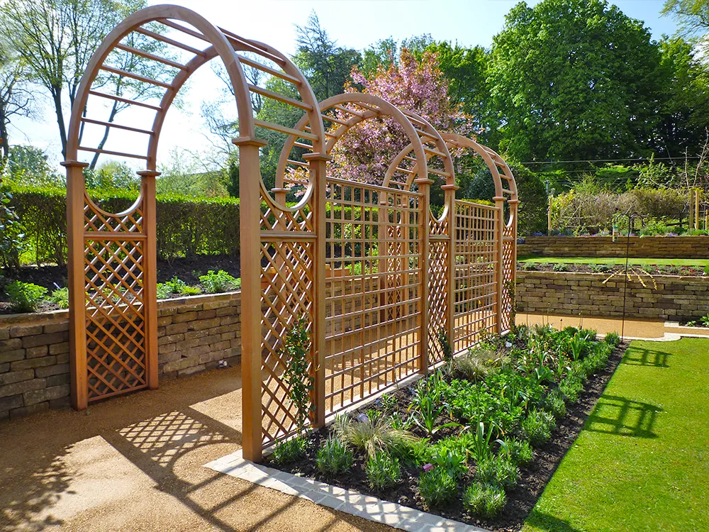garden arches over a pathway