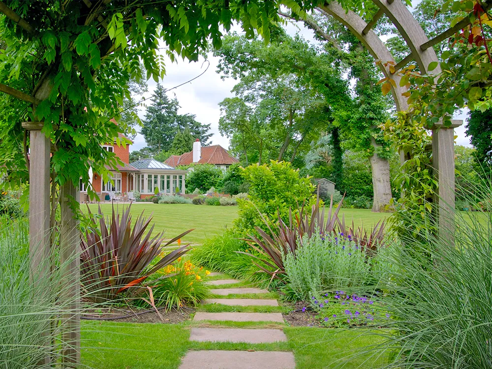 arches in a private estate garden