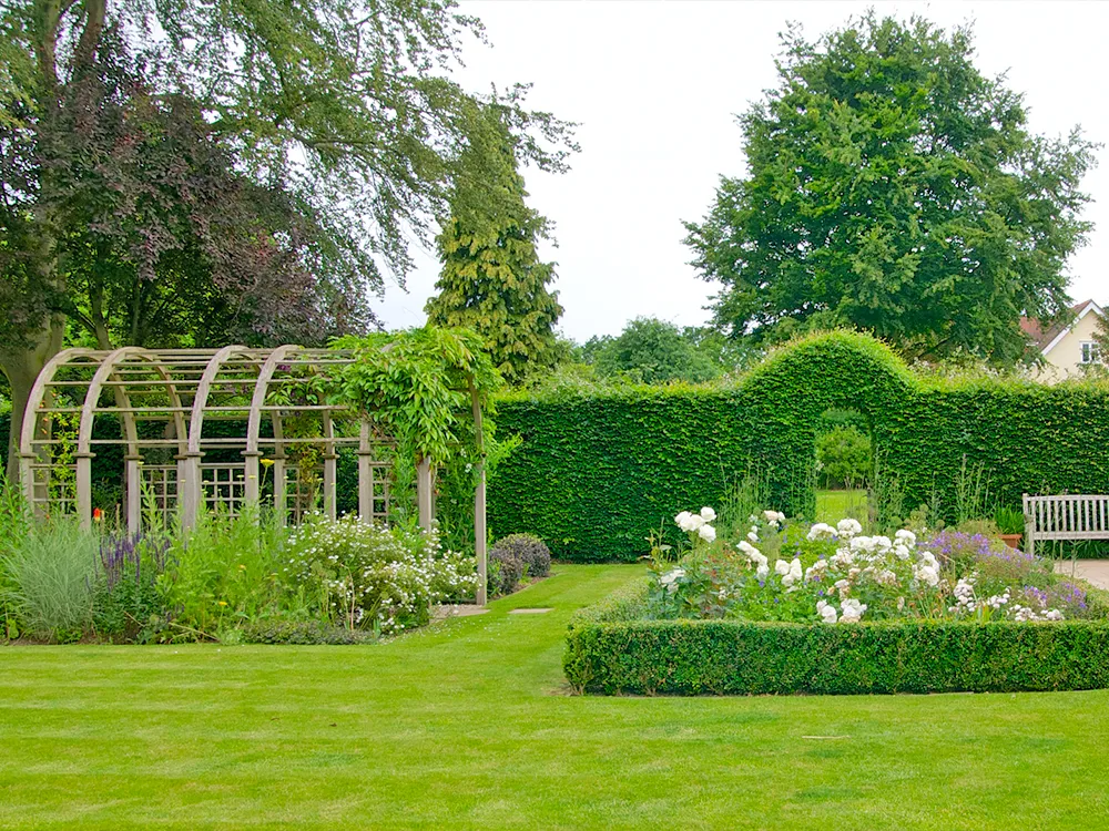 arched walkway in garden