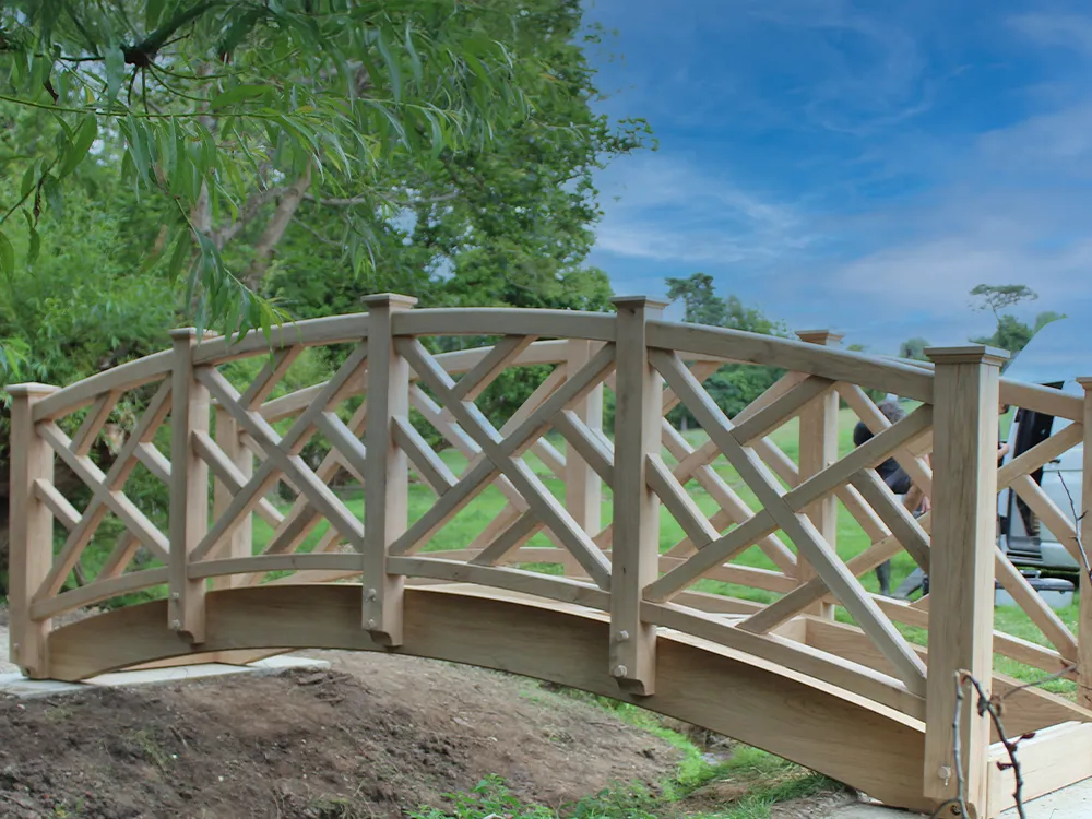 bridge built over a small stream